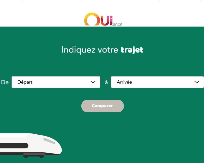 OUI.sncf lance son nouveau comparateur de mobilité